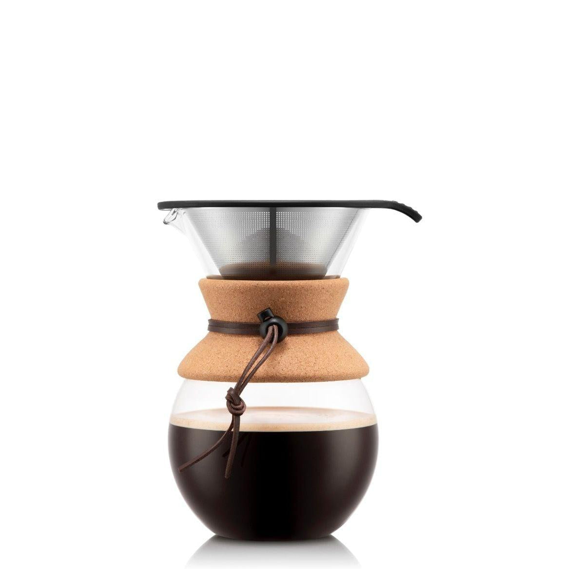 Cafetera de Goteo, filtro permanente de acero inox 1 lt, corcho